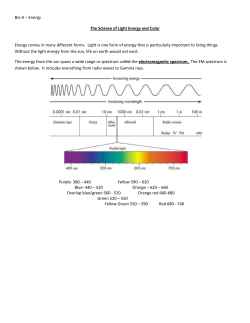 Bio A &ndash; Energy The Science of Light Energy and Color Energy