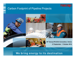 Carbon Footprint of Pipeline Projects