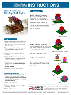 1.00mm Pitch Thru-hole Flip-Top BGA Socket General Usage and