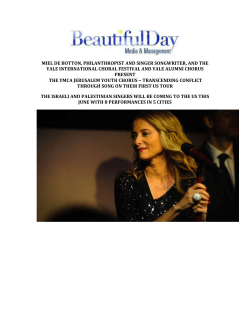 MIEL DE BOTTON, PHILANTHROPIST AND SINGER