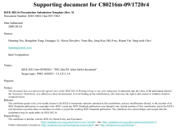 Outline - IEEE 802.16 Working Group on Broadband Wireless Access