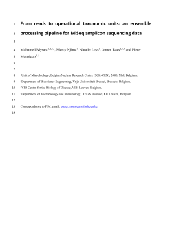 From reads to operational taxonomic units: an ensemble processing