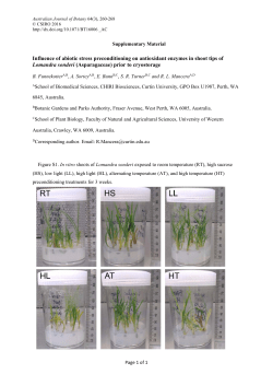 Influence of abiotic stress preconditioning on antioxidant enzymes in