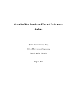 Green Roof Heat Transfer and Thermal Performance Analysis