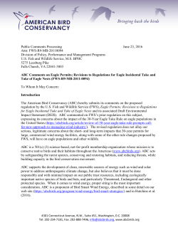 Public Comments Processing June 23, 2016 Attn: FWS-R9