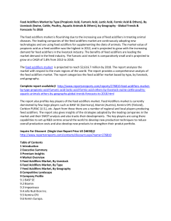 Feed Acidifiers Market by Type (Propionic Acid, Fumaric Acid, Lactic