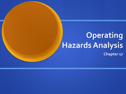 Chapter 17 Operating Hazards Analysis