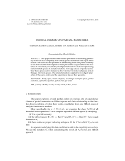 PARTIAL ORDERS ON PARTIAL ISOMETRIES