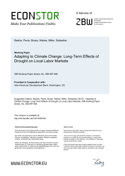 Adapting to Climate Change: Long-Term Effects of Drought on Local