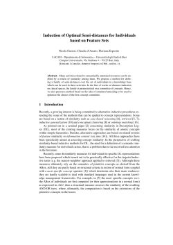 Induction of Optimal Semi-distances for Individuals based on