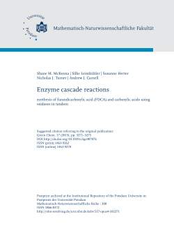 Enzyme cascade reactions: synthesis of