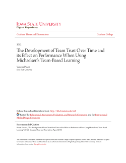 The Development of Team Trust Over Time and its Effect on