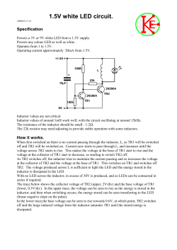 1.5V white LED circuit.