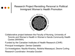 Poetry - Centre for Critical Qualitative Health Research