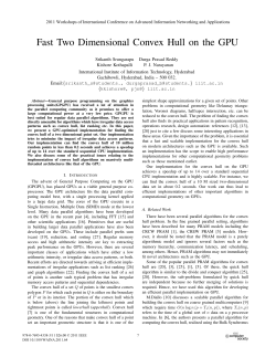 Fast Two Dimensional Convex Hull on the GPU