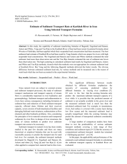 Estimate of Sediment Transport Rate at Karkheh River