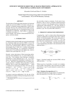 Efficient Minimum Group Delay Block Processing Approach to