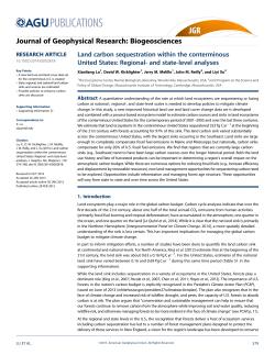 Land carbon sequestration within the conterminous United States