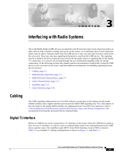 Interfacing with Radio Systems