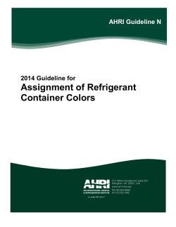 Assignment of Refrigerant Container Colors