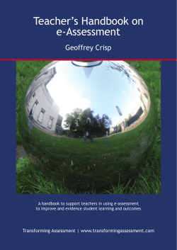 Teacher`s Handbook on e-Assessment