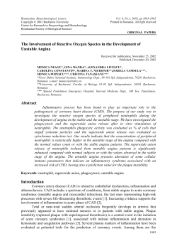 The Involvement of Reactive Oxygen Species in the Development of