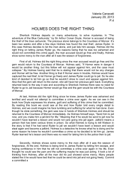 Sherlock Homes Essay - ASFM Tech Integration