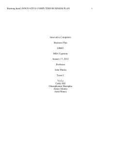 Business Plan Outline - Optimal Resume at KAPLAN UNIVERSITY