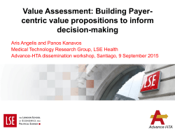 Value Assessment: Building Payer- centric value propositions to