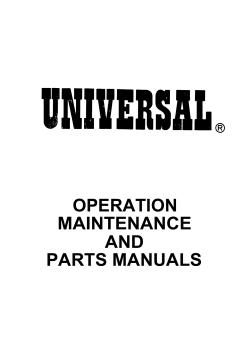 operation maintenance and parts manuals