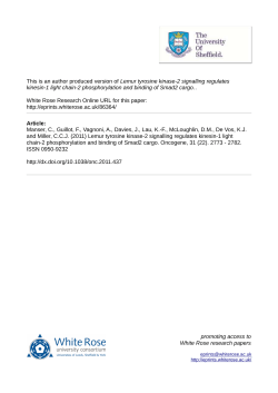 Lemur tyrosine kinase-2 signalling regulates kinesin-1 light chain