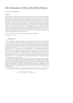 The Dynamics of Firm Size Distribution*