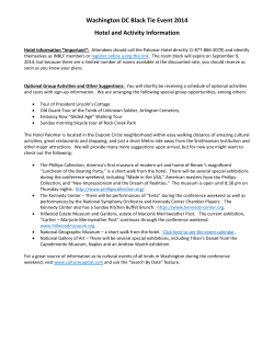 Washington DC Black Tie Event 2014 Hotel and Activity