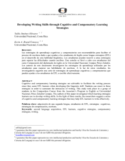 Developing Writing Skills through Cognitive and Compensatory