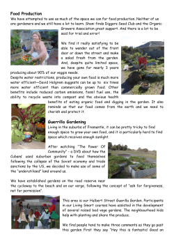 Food Production Guerrilla Gardening