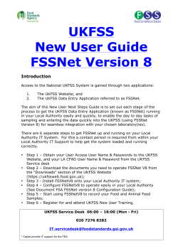 UKFSS New User Next Steps Guide V8