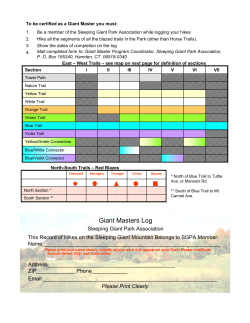 Giant Masters Log - The Sleeping Giant Park Association