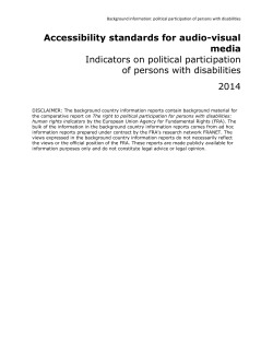 Accessibility standards for audio-visual media