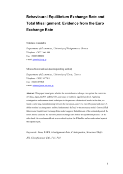 Behavioural Equilibrium Exchange Rate and Total Misalignment