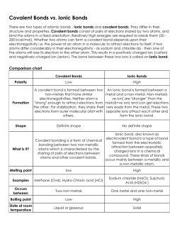 Bonding Review Note Sheet