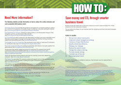 How to save money and CO2 through smarter business travel