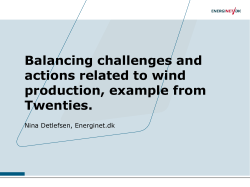 Balancing challenges and actions related to wind production