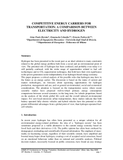 competitive energy carriers for transportation: a comparison