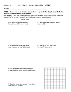 Algebra B Unit 5 Part 2 &ndash; Sections 5.9 and 5.10 REVIEW Name LT