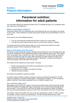 Parental nutrition: information for adults