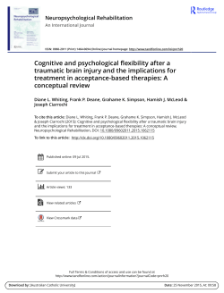 Cognitive and psychological flexibility