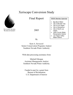 Xeriscape Conversion Study - Southern Nevada Water Authority