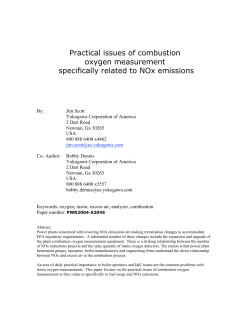 Practical issues of combustion oxygen measurement specifically