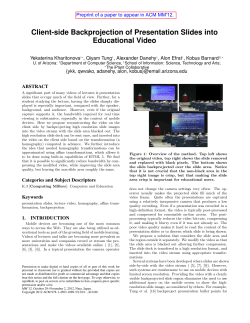 Client-side backprojection of presentation slides