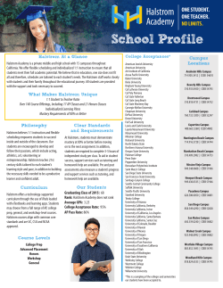 School Profile - Halstrom Academy